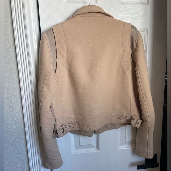 BLANKNYC - Tan/Cream Cotton Moto Jacket - Picture 2 of 9